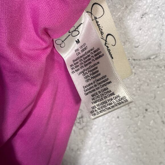 Jessica Simpson Shine Bright Lace Front 1 Piece Swimsuit Tulip Multi Medium - Picture 9 of 12